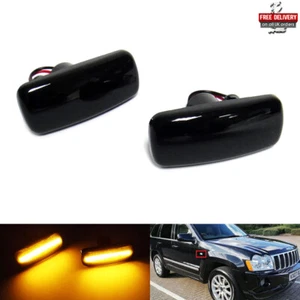 2x Luz repetidora LED indicadora lateral negra para Grand Cherokee WK Compass Patriot - Imagen 1 de 11