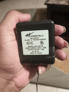 WESTELL AEC-4812A CLASS 2 TRANSFORMER 085-200054 120VAC 60Hz 22W to 12VDC 1.0A - Picture 1 of 6