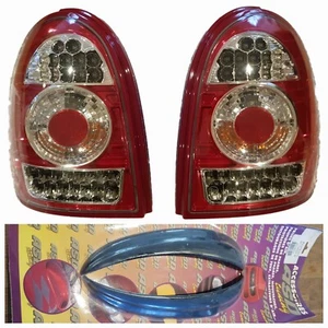 LED Rückleuchten Opel Corsa B + Scheinwerferblenden Styling Satz Links Rechts - Afbeelding 1 van 3