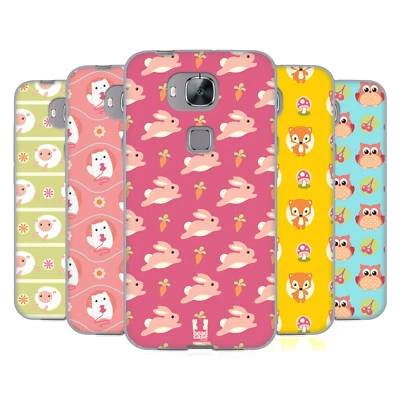HEAD CASE DESIGNS CUTIE ANIMAL PATTERNS GEL CASE & WALLPAPER FOR HUAWEI PHONES 2 - Image 1 of 4