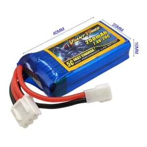 7.4V 250mAh 20C LiPO Battery fit for Micro SCT Rally 1/24 Short Course Truck - Picture 1 of 7