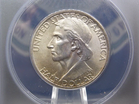 1934 "P" Commemorative BOONE Half Dollar 50c ANACS MS65 #025 BU Unc ECC&C, Inc Cover