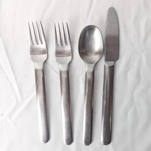 Vintage MCM Scan Retroneu 18/8 Korea Edelstahl 4-teiliges Besteckset Tafelgabeln - Bild 1 von 5