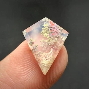 Tiny Scenic Moss Agate Cabochon 14x11x3.5mm High Quality 3.5 ct - Picture 1 of 6