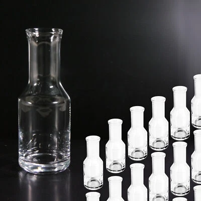 Tischvasen SET [ 16cm groß ] Glas Flaschenvase Blumenvase Deko Hochzeit Väschen - Bild 1 von 3