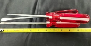 QTY 3 NEW KRAEUTER 75086 6" CABINET SCREWDRIVER 1/4" SLOTTED TIP NOS USA MADE - Picture 1 of 3