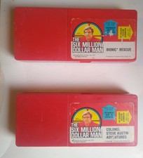 VINTAGE KENNER SIX MILLION DOLLAR MAN 2 PIECE MOVIE VIEWER CASSETTE TAPES 1973 