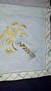 2 handbemalte Servietten Palme und Bordüre Design PEGGY WALZ  - Bild 1 von 3