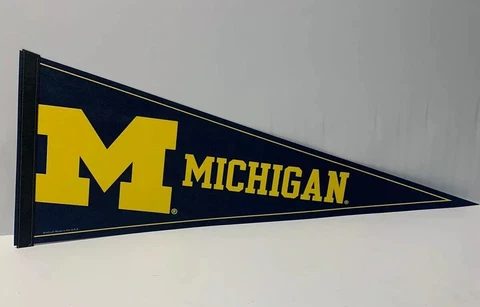 Michigan Wolverines NCAA Maize & Blue Pennant by WinCraft Made in the USA Cover