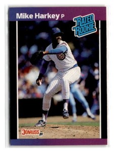 1989 Donruss #43 Mike Harkey Rated Rookie