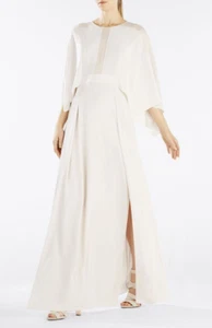 NEU BCBGMAXAZRIA RUNWAY Seide Khave Kleid Kleid ELFENBEIN Hochzeit $ 698 - Bild 1 von 12