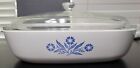 vintage corning ware blue cornflower p-10-b 10 in