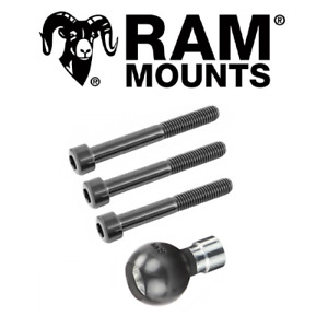 RAM Mount Motorcycle 1" Ball Base with Hole & M8 Screw B Size - RAM-B-367U