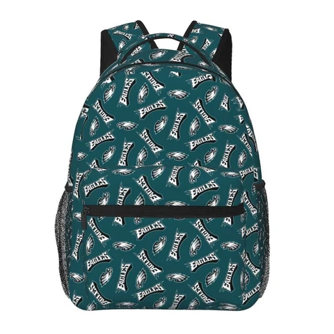 Philadelphia Eagles Casual Backpack Lightweight Student Backpack Travel Bags Cover