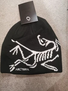 Arc'teryx Black Beanie Bird Head Toque Brand New Black One Size - Picture 1 of 3