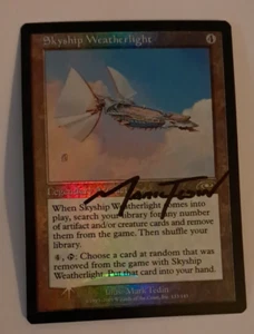 Skyship Weatherlight FOIL MP Planeshift Artist Signed MTG Magic the Gathering - Picture 1 of 3