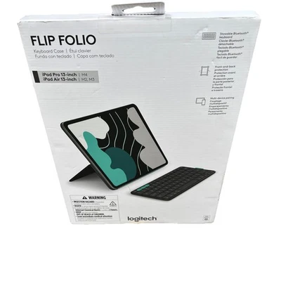 Logitech Flip Folio Keyboard Case for iPad Pro 13" (M4), iPad Air 13" (M2 & M3) - Image 1 of 3