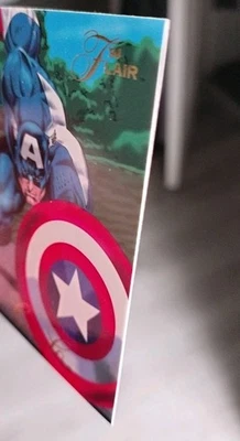 "GEMMINT QUALITY 👑 1994 FLAIR#65 CAP vs CAP CAPTAIN AMERICA No FLAWS Own 30yrs+ - Image 1 of 4