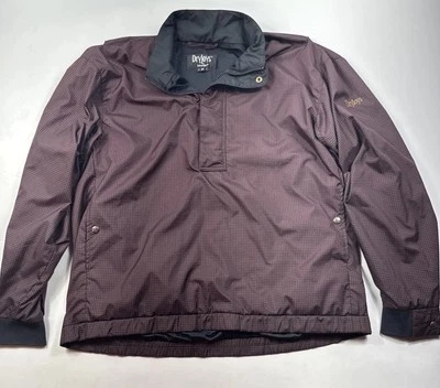 Dryjoys FootJoy Rain Shirt Jacket Men S M Red Black Houndstooth Half Zip - Image 1 of 4