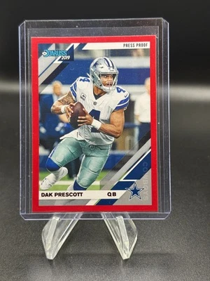 2019 Panini Donruss Dak Prescott #73 Press Proof Red Dallas Cowboys - Image 1 of 2
