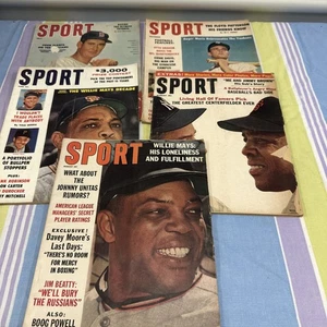 Sport Magazines (Lot of 6) Used But Great Articles Willie Mays DiMaggio Maris - Picture 1 of 7