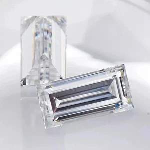 1.00 Carat GRA Certified Loose Moissanite Baguette Stones D VVS1 7mm x 5mm - Picture 1 of 7