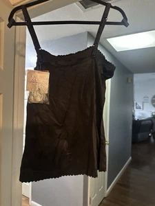 Sonic Slimmers NWT Shapewear Tank Top Black Scalloped Kathleen Kirkwood Size 1X - Picture 1 of 6