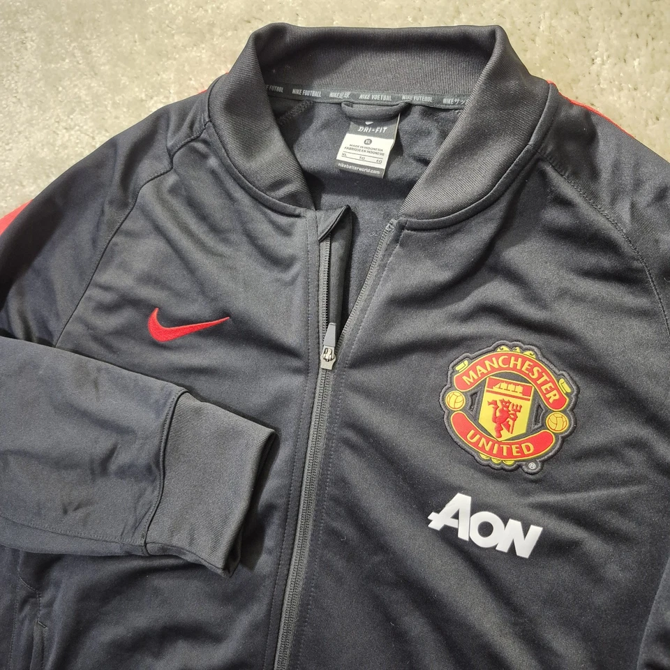 Nike Manchester United Warmup Jacket Mens XL Black Full Zip Dri Fit Soccer Train - Image 1 of 4