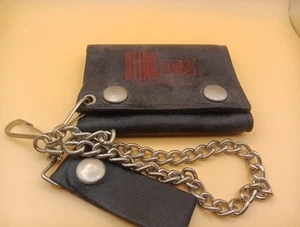 Cartera de motociclista de cuero Kevin Nash de colección de lucha libre años 90 WCW usada en buen estado - Imagen 1 de 6