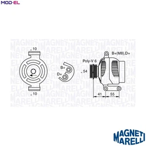 ALTERNATOR 063377028010 FOR ALFA ROMEO FIAT FIORINO/Box/Body/MPV 500/C IDEA 1.2L - Picture 1 of 9