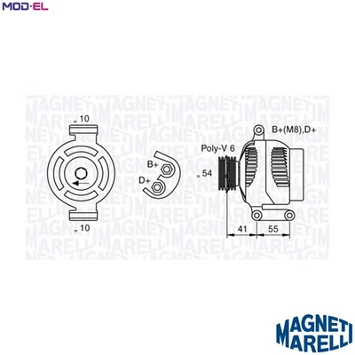 ALTERNATOR 063377028010 FOR ALFA ROMEO FIAT FIORINO/Box/Body/MPV 500/C IDEA 1.2L - Image 1 of 4