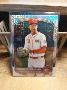 2025 Bowman Chrome Liberts Aponte #BCP-174 1st Bowman Mega Box Mojo Refractor - Bild 1 von 2