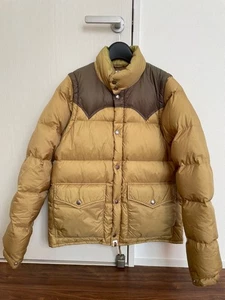 A Bathing Ape BAPE Down Jacket Vest Beige x Brown Men's size M made in Japan - Picture 1 of 7