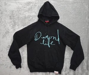 Diamond Supply Co Sudadera con Capucha Para Hombre S Negra "Diamond Life" Script Pullover Sudadera - Imagen 1 de 13