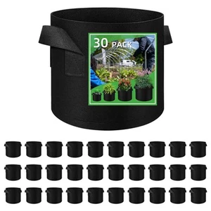 30 Pack 10 Gallon Plant Grow Bags, Breathable Felt Non-Woven Aeration Fabric ... - Picture 1 of 9