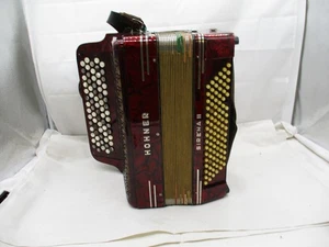 Hohner Sirena II Knopfakkordeon – 96 Tasten + 72 – Rot - Bild 1 von 9