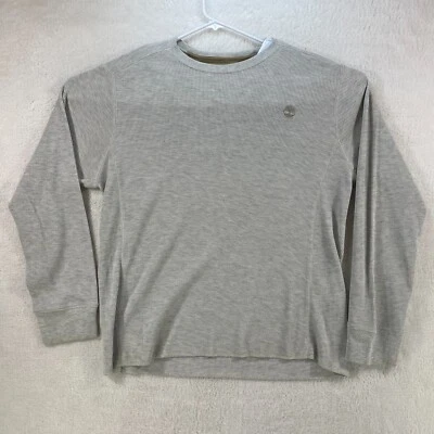 Pullover Timberland Para Hombres Grande Tejido Gofre Térmico Manga Larga Off White Foto 1 de 4