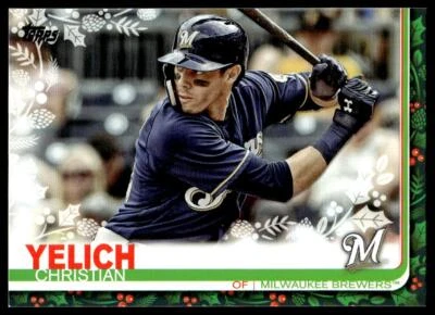2019 Topps Holiday HW72 Christian Yelich Milwaukee Brewers Baseball Card - Image 1 of 2