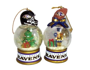 Baltimore Ravens Baumschmuck Danbury Mint Weihnachten Schneekugeln 3,25" hoch I - Bild 1 von 6