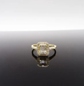 ANILLO DE COMPROMISO EN ORO AMARILLO 585/14K CON APROX. 0,46 CT. F / VS DIAMANTES - Imagen 1 de 7