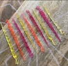 80's Crown royal Swizzle Sticks Cocktail stirrers colorful retro neon icicle