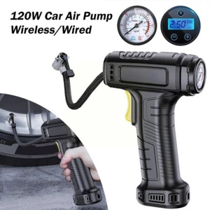 120W Car Tire Inflator Wireless/Wired Air Compressor Electric Inflatable Pump - Picture 1 of 28