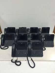 LOT OF 10 Cisco CP-8945 VoIP Corded Video Conference Phone w/Stands - Free Ship - Picture 1 of 17