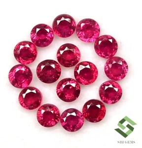 3 mm Natural Ruby Round Cut Lot 16 Pcs 2.46 CTS Calibrated Loose Gemstones GF - Picture 1 of 6