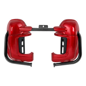 Red Lower Vented Leg Fairing Engine Crash Bar Fit For Harley Street Glide 97-08 - Bild 1 von 12