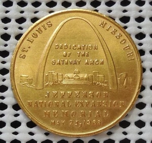 1968 SAINT LOUIS MISSOURI DEDICATION OF THE GATEWAY ARCH MEDAL - Picture 1 of 2