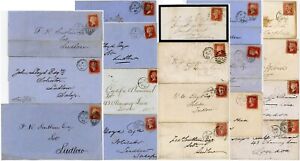 GB QV PENNY REDS 19 COVERS 1861-1867