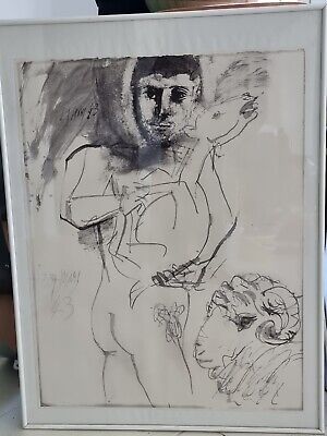 Painting Picasso Litografía  The Sheep Man Litografía L'Homme Al Cordero • 834.90€