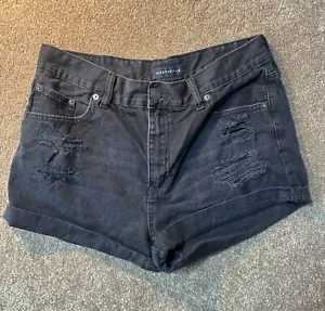Aeropostale Mom pantaloncino donna 12 denim nero invecchiato - Foto 1 di 4