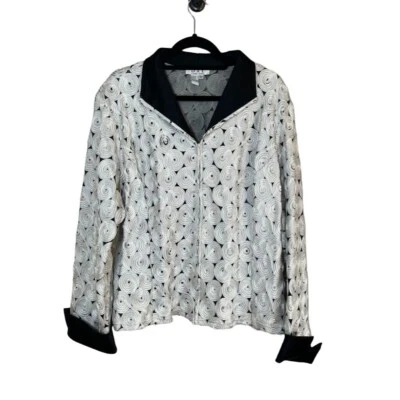 Vintage Tuxedo Jacket 3X Black Retro Neutral Minimalist Office Geometric Evening - Image 1 of 4